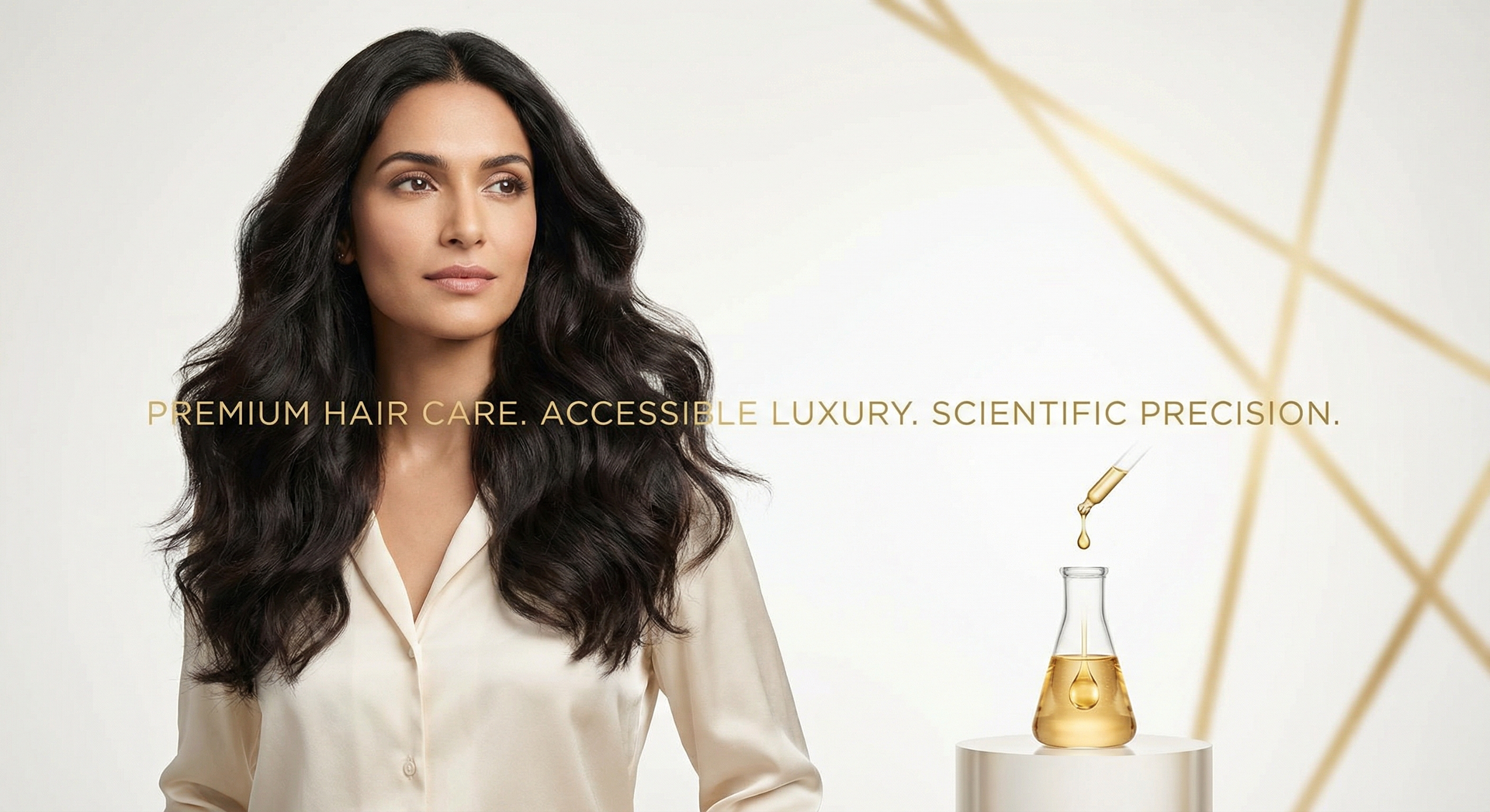 Beautiful woman with flowing hair - Premium hair care